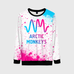 Женский свитшот 3D Arctic Monkeys neon gradient style