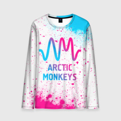 Мужской лонгслив 3D Arctic Monkeys neon gradient style