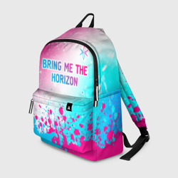 Рюкзак 3D Bring Me the Horizon neon gradient style посередине