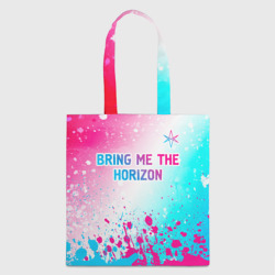 Шоппер 3D Bring Me the Horizon neon gradient style посередине