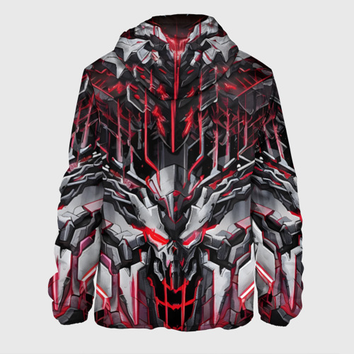 Мужская куртка 3D Красный кибер рыцарь, цвет 3D печать - фото 2