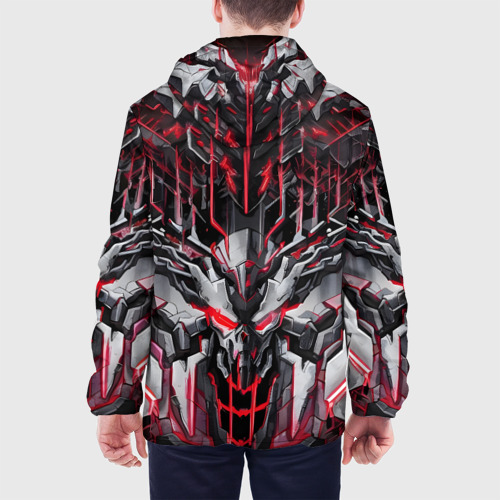 Мужская куртка 3D Красный кибер рыцарь, цвет 3D печать - фото 5