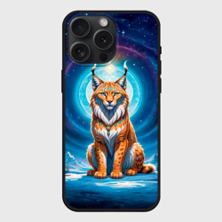 Чехол силиконовый для Apple iPhone 15 Pro Мax матовый Мистическая рысь тотем рыси