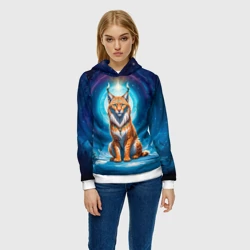Женская толстовка 3D Мистическая рысь тотем рыси - фото 2