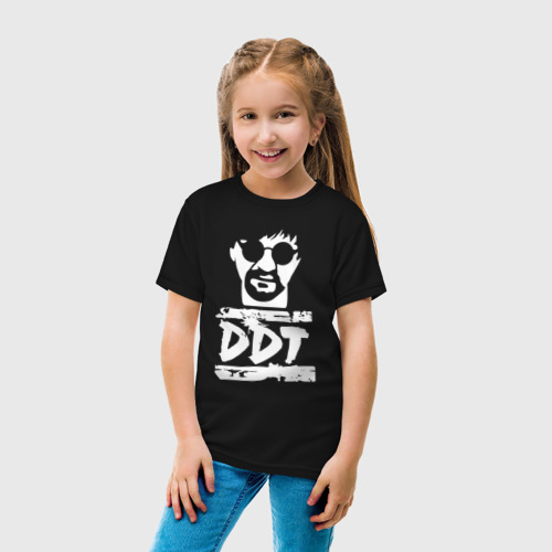 Детская футболка хлопок DDT - Юрий Шевчук, цвет черный - фото 5