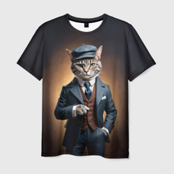 Мужская футболка 3D Кот в стиле Томаса Шелби - Острые козырьки