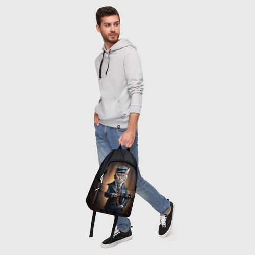Рюкзак 3D с принтом Кот в стиле Томаса Шелби - Острые козырьки, фото #5