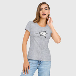 Женская футболка хлопок Slim Скат манта снизу - фото 2