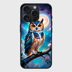 Чехол силиконовый для Apple iPhone 15 Pro Мax матовый Мистическая сова тотем совы