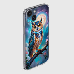 Чехол для iPhone 15 силиконовый с защитой камеры Мистическая сова тотем совы - фото 2