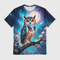 Мужская футболка 3D Мистическая сова тотем совы