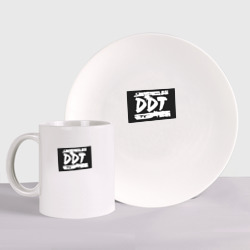 Набор: тарелка + кружка ДДТ - логотип