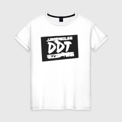 Женская футболка хлопок ДДТ - логотип
