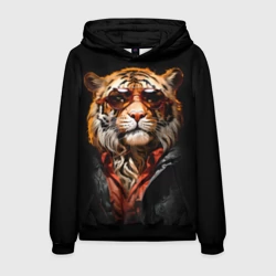 Мужская толстовка 3D Тигр мачо