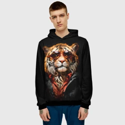 Мужская толстовка 3D Тигр мачо - фото 2