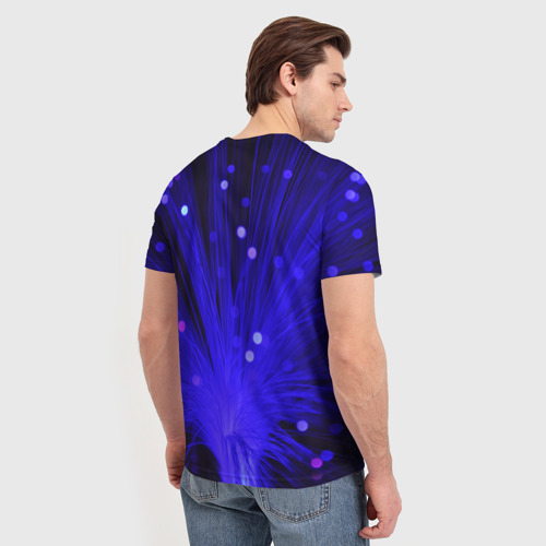Мужская футболка 3D Синее боке, цвет 3D печать - фото 4