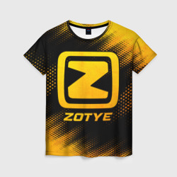 Женская футболка 3D Zotye - gold gradient