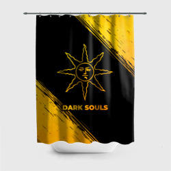 Штора 3D для ванной Dark Souls - gold gradient