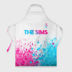 Фартук 3D The Sims neon gradient style посередине