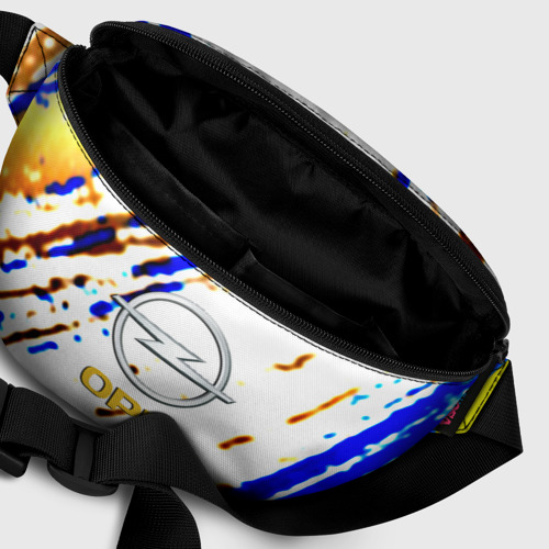 Поясная сумка 3D с принтом Opel cars sport geometry, фото #6