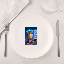 Набор: тарелка + кружка Bart Simpson is a gamer - ai art - фото 2