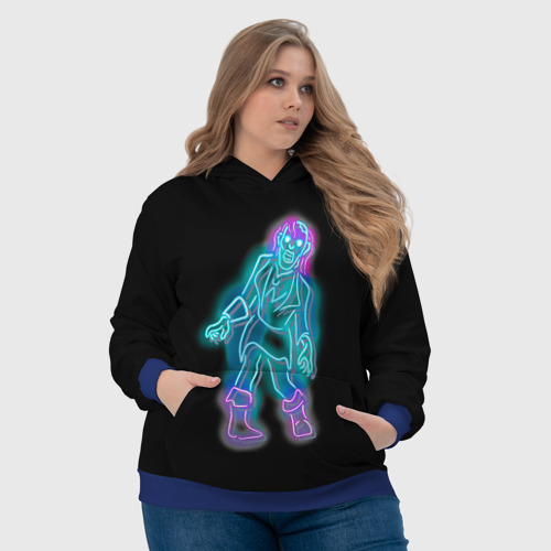 Женская толстовка 3D с принтом Neon undead, фото #4