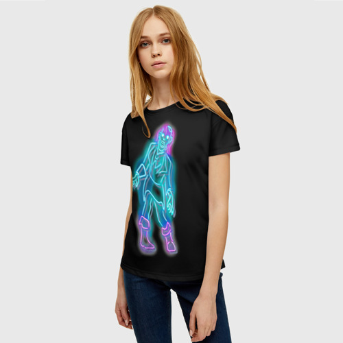 Женская футболка 3D с принтом Neon undead, фото на моделе #1