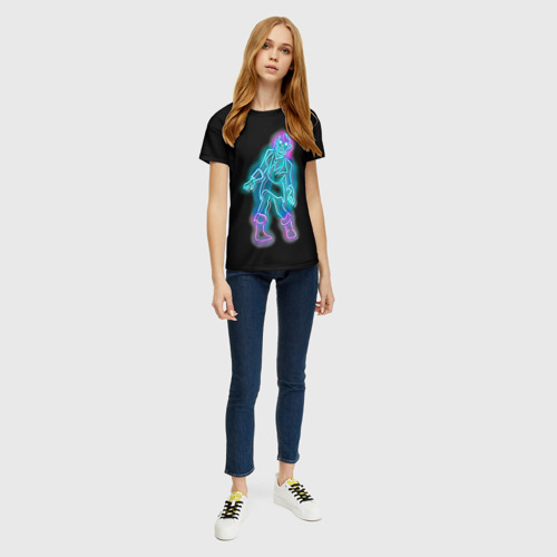 Женская футболка 3D с принтом Neon undead, вид сбоку #3