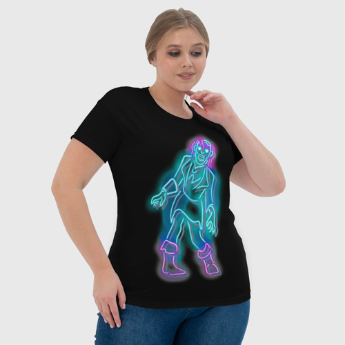 Женская футболка 3D с принтом Neon undead, фото #4