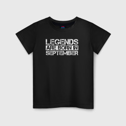 Детская футболка хлопок Legends are born in september