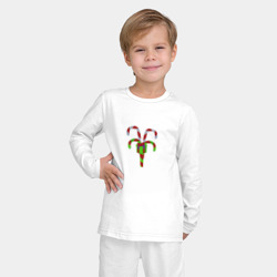 Детская пижама с лонгсливом хлопок Карамельная трость с  новогодним подарком - фото 2
