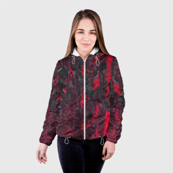 Женская куртка 3D Красная адская киберпанк броня - фото 2