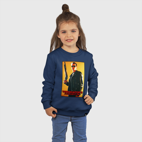 Детский свитшот хлопок с принтом T2 - Schwarzenegger, фото на моделе #1