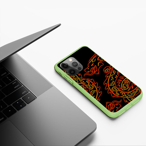 Чехол для iPhone 12 Pro Max с принтом Дракон с эффектом свечения, фото #5