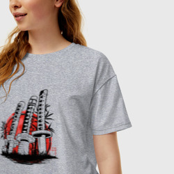 Женская футболка хлопок Oversize Мечи Ророноа Зоро One Piece - фото 2