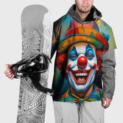 Накидка на куртку 3D Нейросеть - Хэллоуин безумный клоун