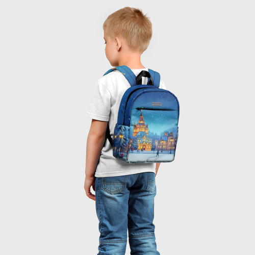 Детский рюкзак 3D с принтом Новогоднее     настроение, фото на моделе #1