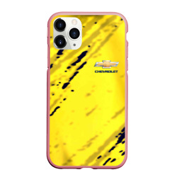 Чехол для iPhone 11 Pro Max матовый Chevrolet stripes 