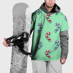 Накидка на куртку 3D Новогодняя леденцовая трость