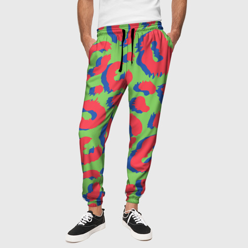 Мужские брюки 3D Цветной современный леопард, цвет 3D печать - фото 4