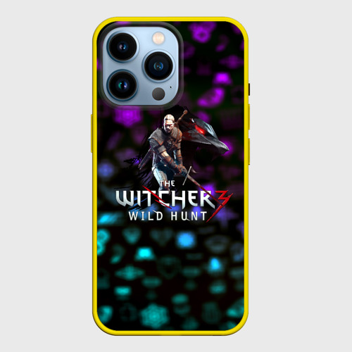 Чехол для iPhone 14 Pro с принтом The Witcher game wolf, вид спереди #2