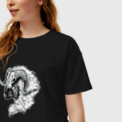 Женская футболка хлопок Oversize Sheepskin wolf - фото 2