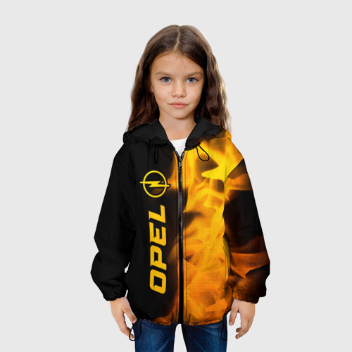 Детская куртка 3D с принтом Opel - gold gradient по-вертикали, вид сбоку #3