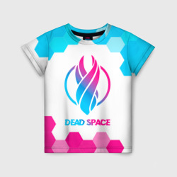 Детская футболка 3D Dead Space neon gradient style