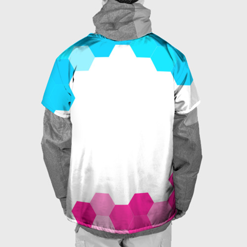 Накидка на куртку 3D Dead Space neon gradient style, цвет 3D печать - фото 2