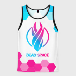 Мужская майка 3D Dead Space neon gradient style