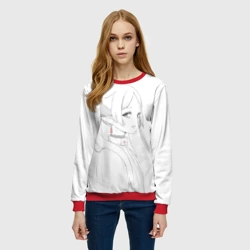 Женский свитшот 3D Фрирен - карандашный набросок - фото 2