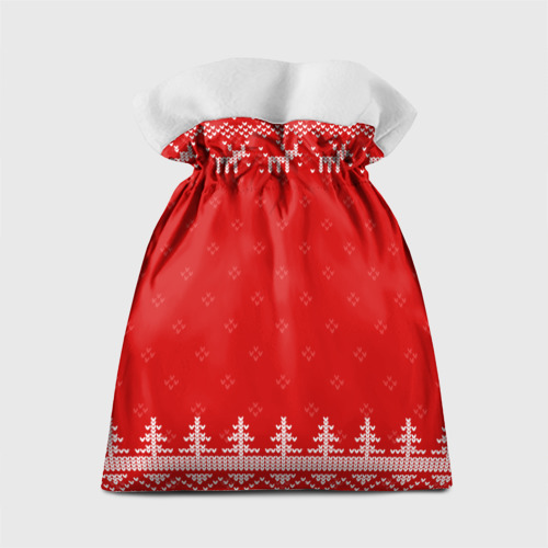 Подарочный 3D мешок Новогодняя Ольга: свитер с оленями - фото 2