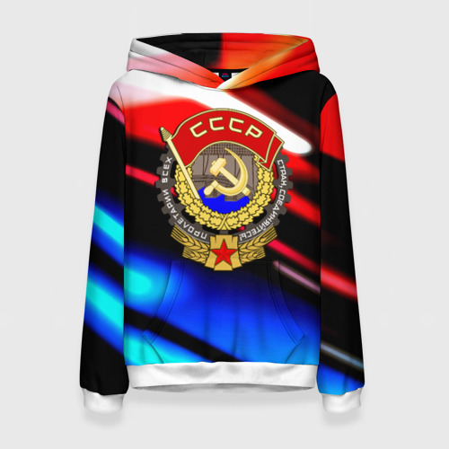 Женская толстовка 3D СССР страна герб, цвет 3D печать