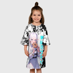 Детское платье 3D Фрирен - поедает пончик - фото 2